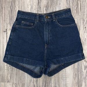 American Apparel high waisted denim shorts